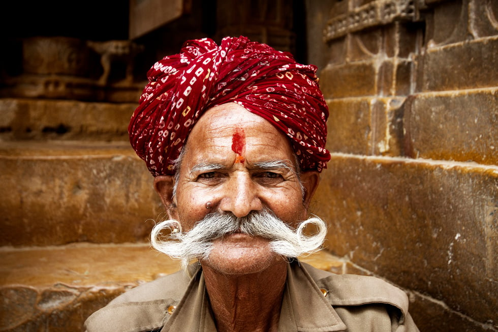 Portrait of a Traditional Man with a Bindi